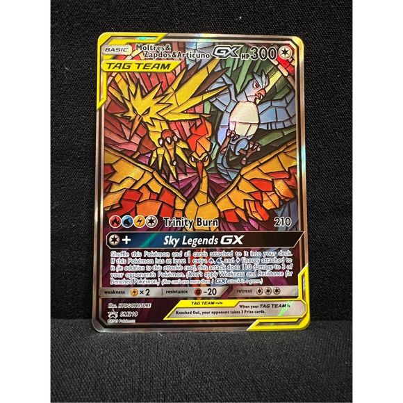 Pokemon Toys Pokmon Moltres Zapdos Articuno Tag Team Card Hp30 Sm20